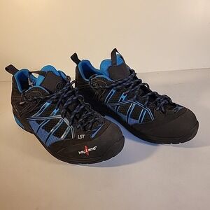 Kayland Gortex Size 8.5 Womens Crux Vibram Trail  Hiking Shoes Black w/blue Trim